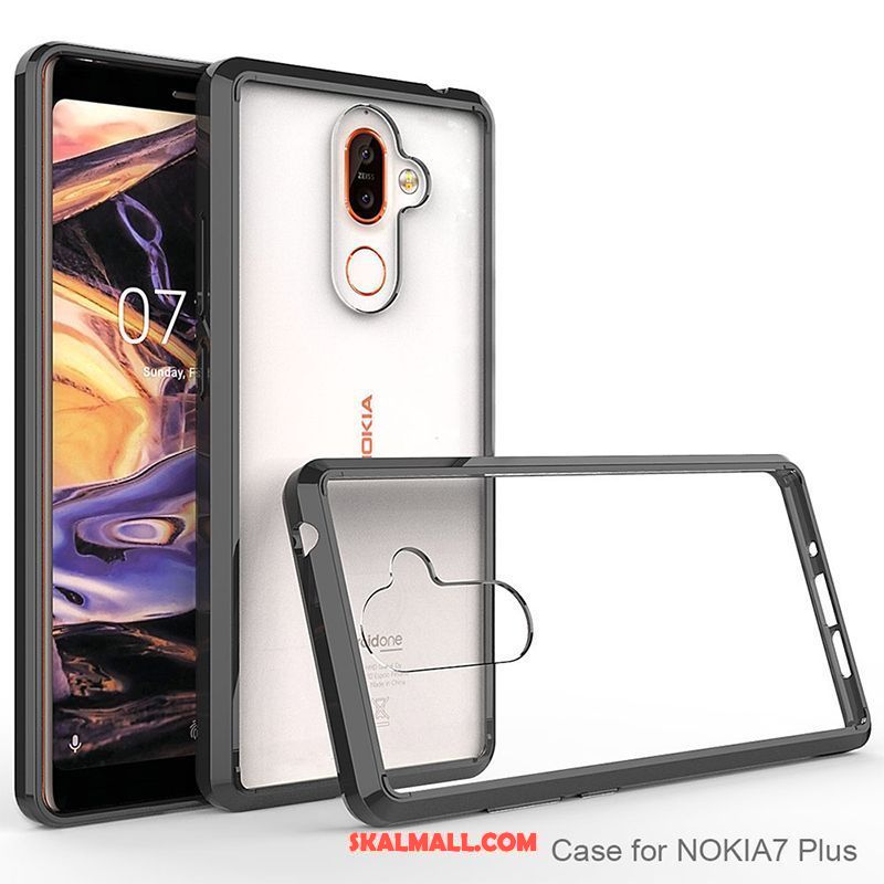 Nokia 7 Plus Skal Svart Ny Röd Pratkvarn Transparent Rea