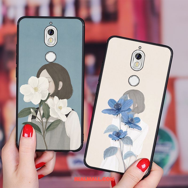 Nokia 7 Skal Hängsmycken Mjuk Konst Blommor Väska Fodral Rea