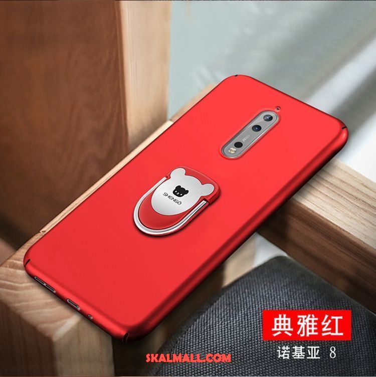 Nokia 8 Skal Solid Färg Nubuck Röd Mobil Telefon Support Till Salu