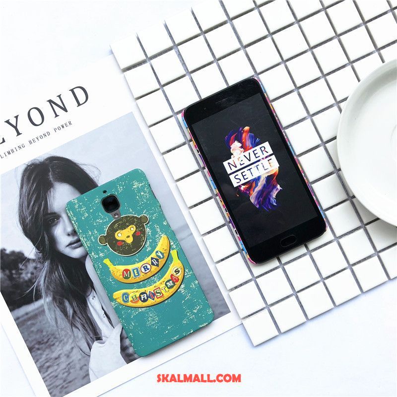 Oneplus 3t Skal Lättnad Tecknat Grön Hård Nubuck Fodral Billigt