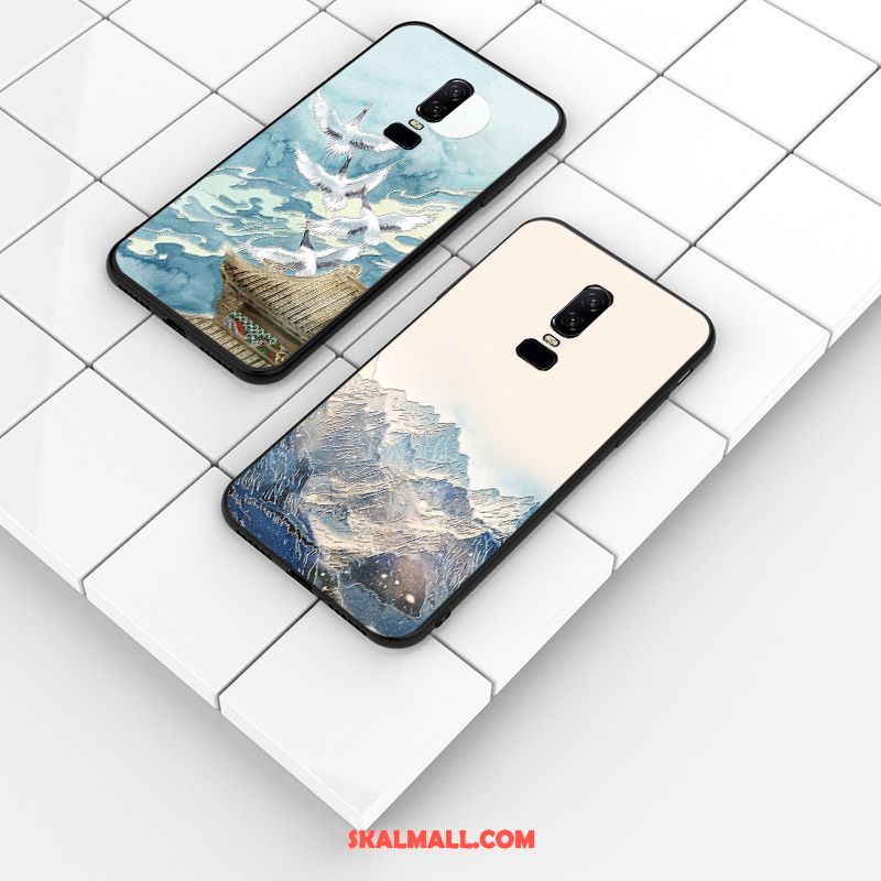 Oneplus 6 Skal Fallskydd Mönster All Inclusive Personlighet Nubuck Billiga