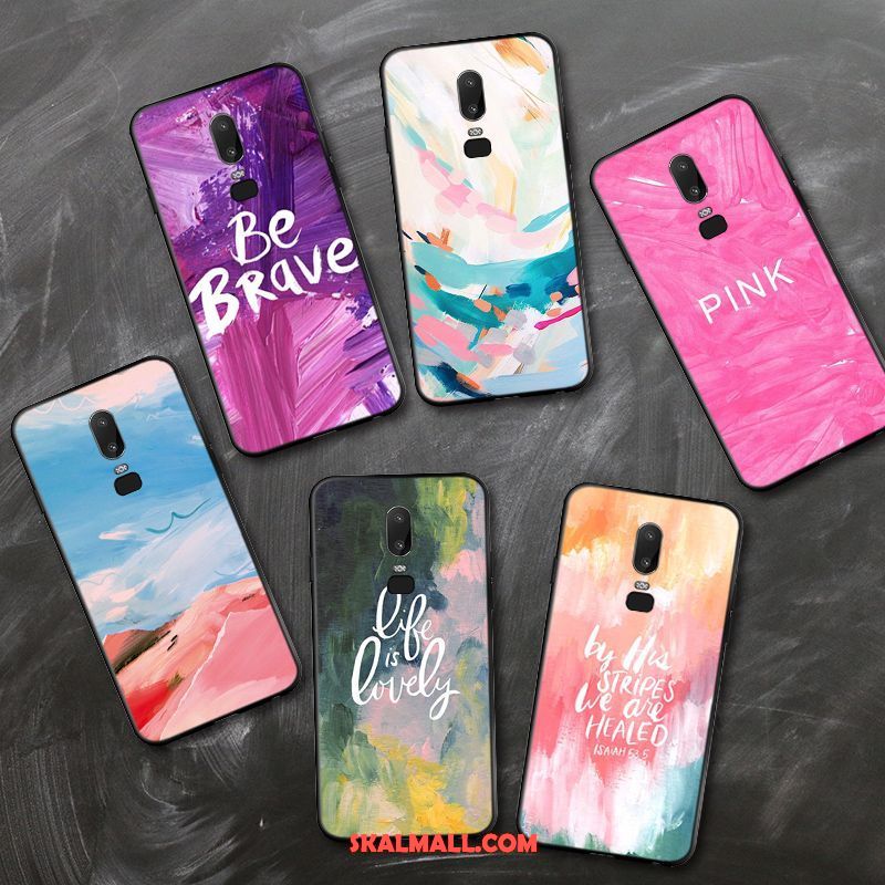 Oneplus 6 Skal Färg Kreativa Skydd Rosa Fallskydd Fodral Köpa