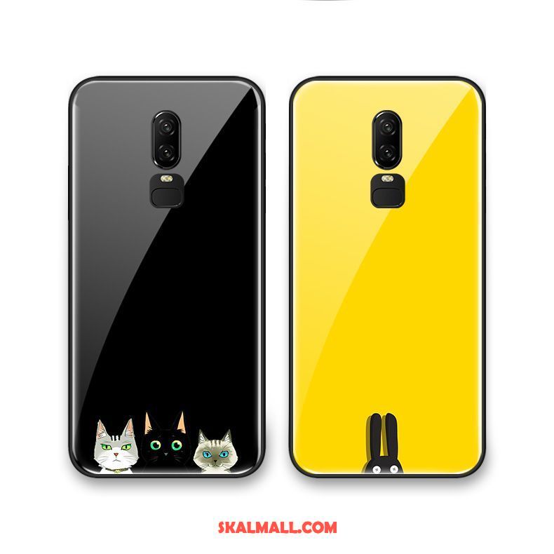 Oneplus 6 Skal Kreativa Tecknat Vacker Söt Glas Fodral Billigt