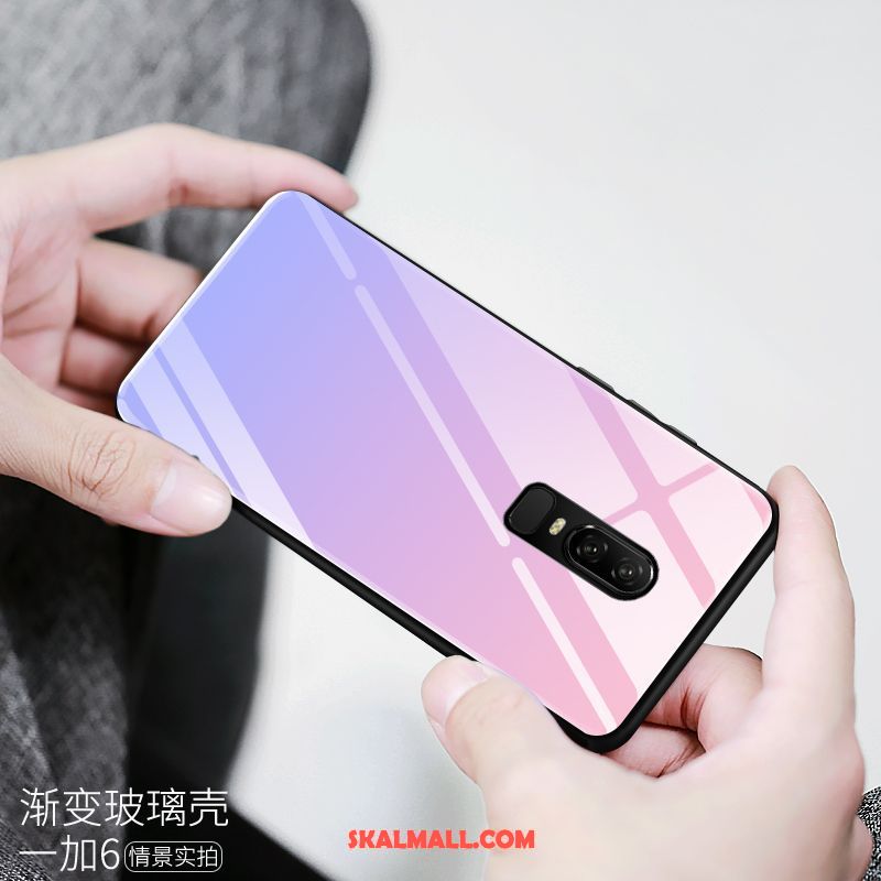 Oneplus 6 Skal Personlighet Spegel Fallskydd Silikon Rosa Billig