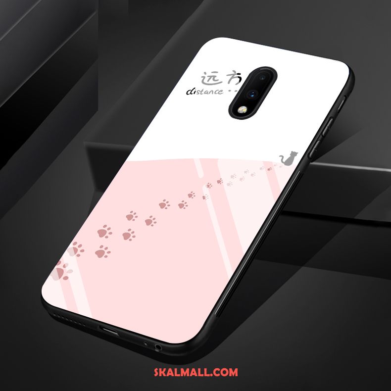 Oneplus 7 Skal Vit Enkel Katt Mobil Telefon Silikon Billiga