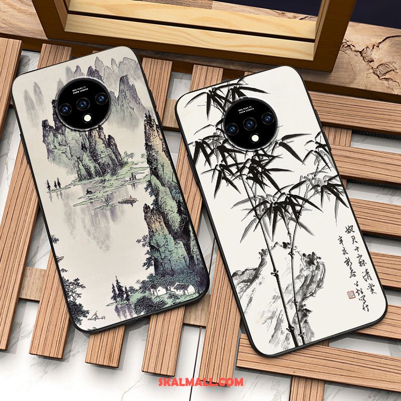 Oneplus 7t Skal All Inclusive Trend Varumärke Kinesisk Stil Mobil Telefon Nubuck Fodral Rea