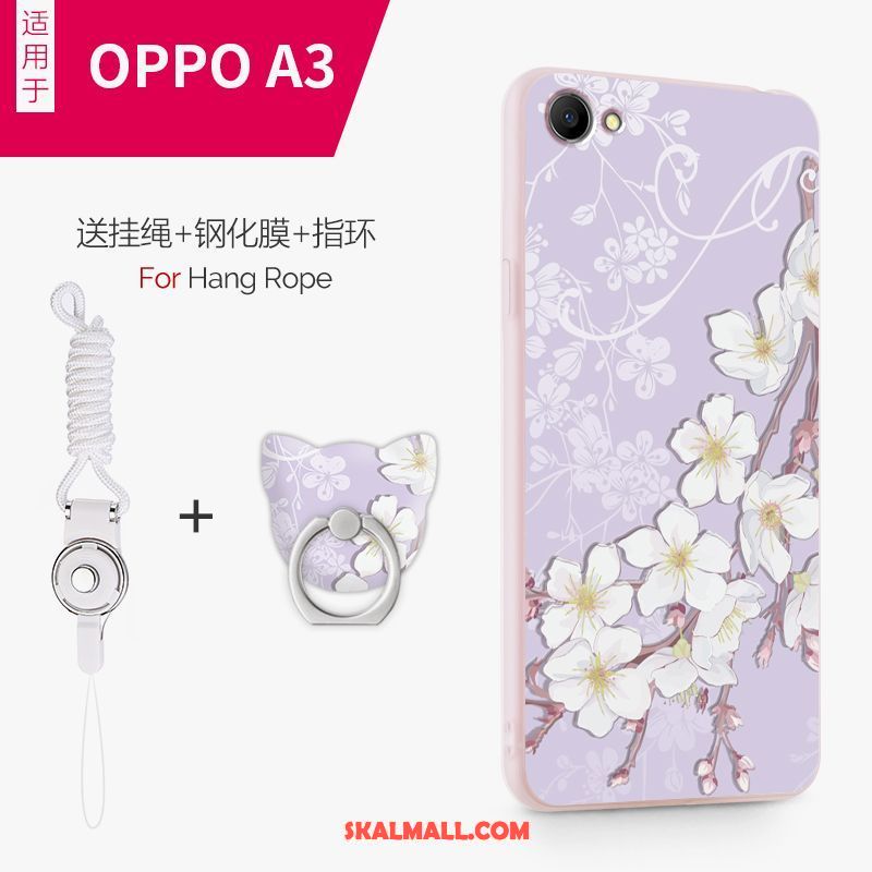 Oppo A3 Skal Skydd Kreativa Purpur All Inclusive Nubuck Fodral Köpa