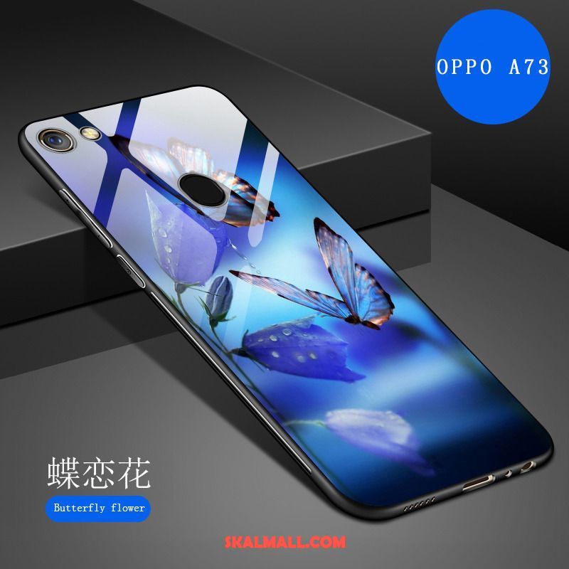 Oppo A73 Skal Konst Mjuk Blå Fallskydd Hög Rea