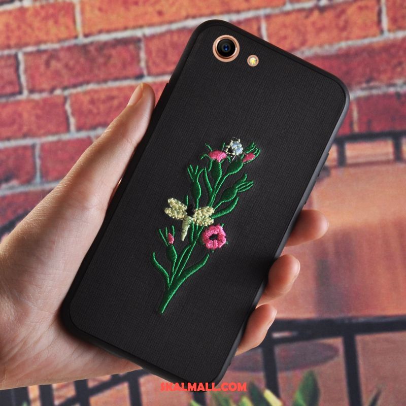 Oppo A83 Skal Broderi Fallskydd Flanell Retro Mobil Telefon Fodral Köpa