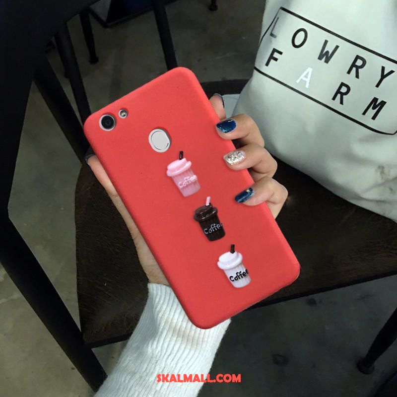 Oppo F7 Youth Skal All Inclusive Röd Trend Nubuck Fallskydd Fodral Butik