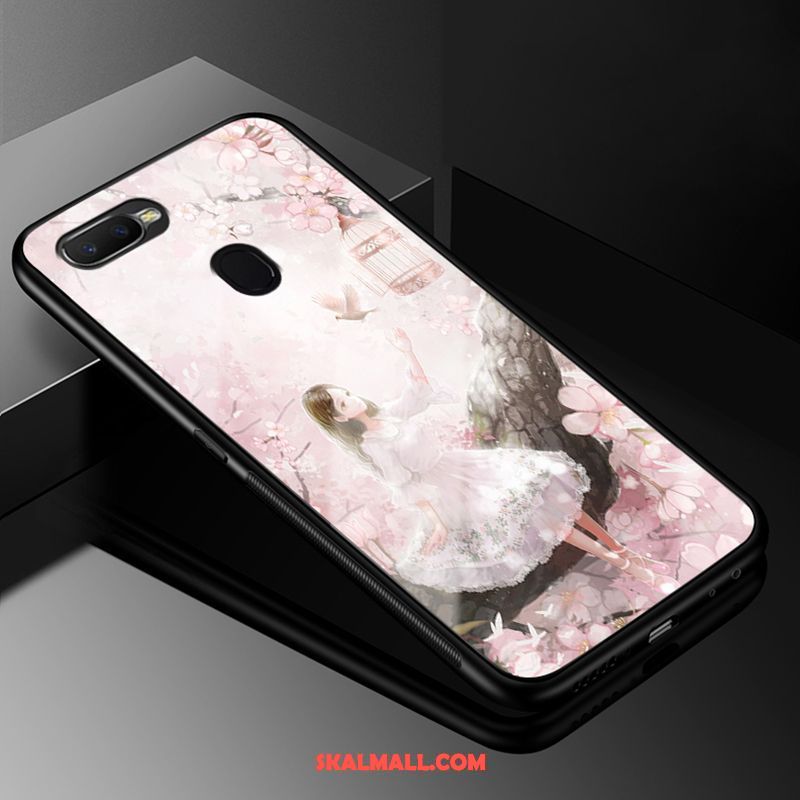 Oppo F9 Starry Skal Rosa Kreativa Fallskydd Glas Silikon Till Salu