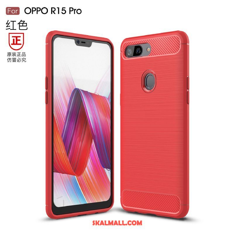 Oppo R15 Pro Skal Röd Silikon Skydd Mobil Telefon Fallskydd Till Salu