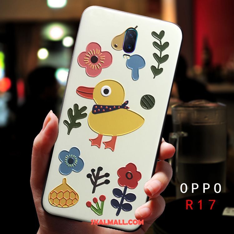 Oppo R17 Skal Personlighet Hård Liten Trend Varumärke Gul Fodral Rea