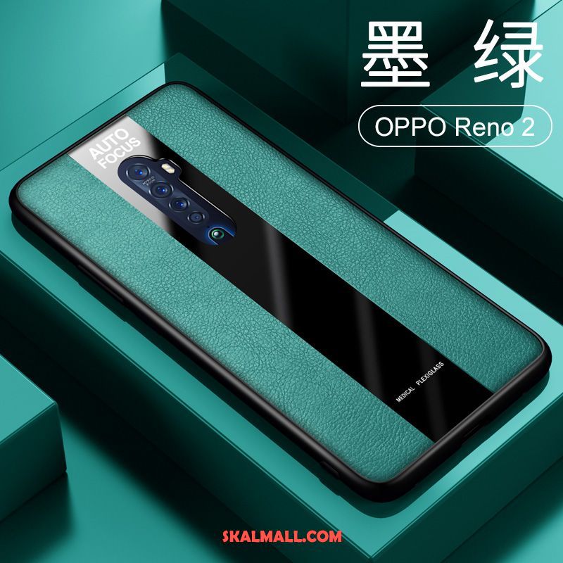 Oppo Reno 2 Skal Slim Mörkgrön Skärmskydd Film Härdning Hög Till Salu