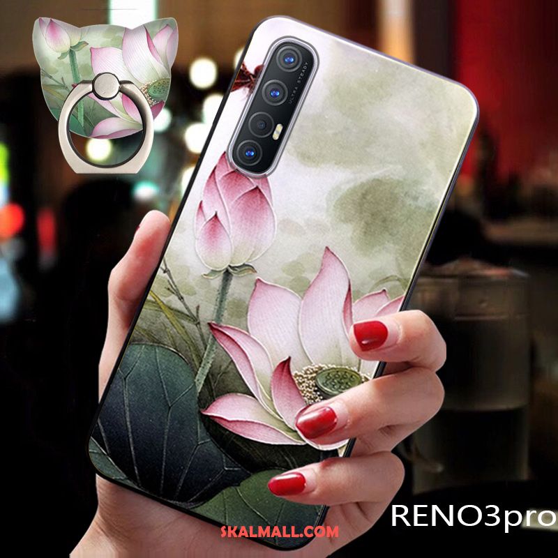 Oppo Reno 3 Pro Skal Personlighet Grön Mobil Telefon Vind Trend Varumärke Rea