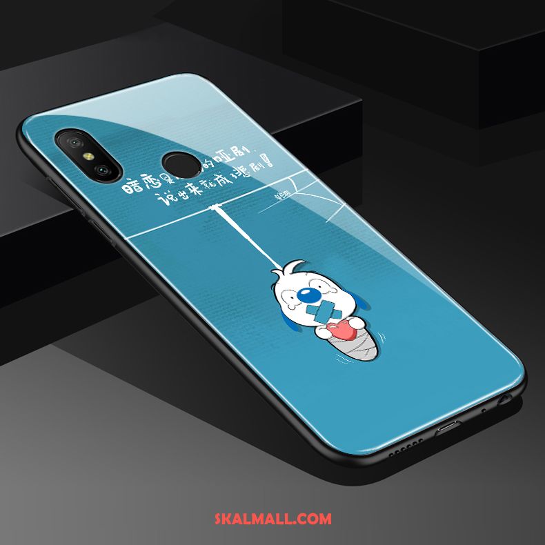 Redmi Note 6 Pro Skal Blå Hund Vacker Tecknat All Inclusive Billiga