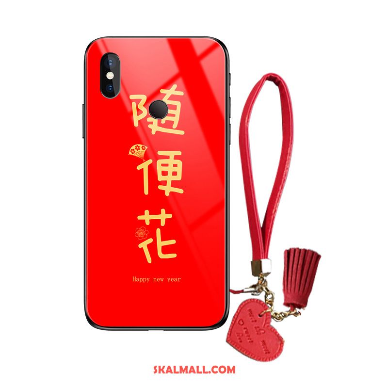 Redmi Note 6 Pro Skal Röd Mobil Telefon Net Red Glas Hård Fodral Butik