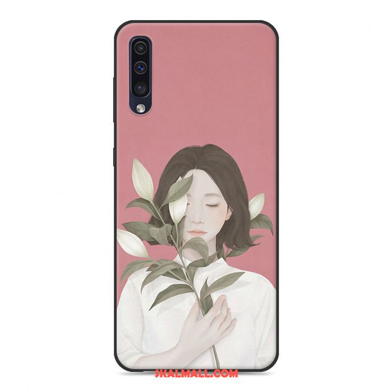 Samsung Galaxy A50s Skal Kreativa Rosa Trend Skydd Silikon Fodral Billig