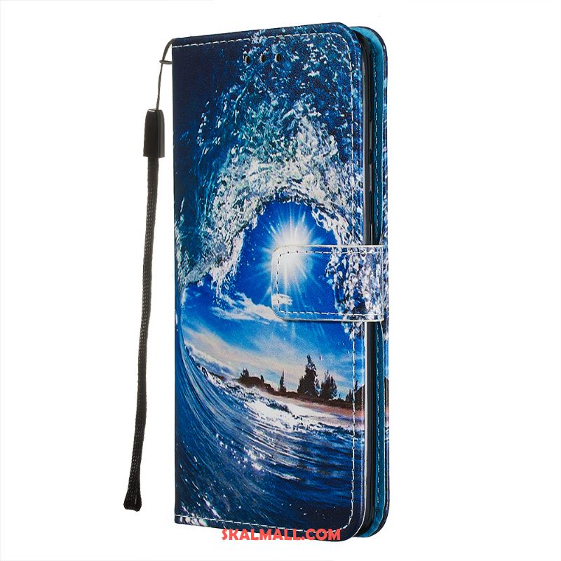 Samsung Galaxy A71 Skal Personlighet Mobil Telefon Kort Läderfodral Blå Rea