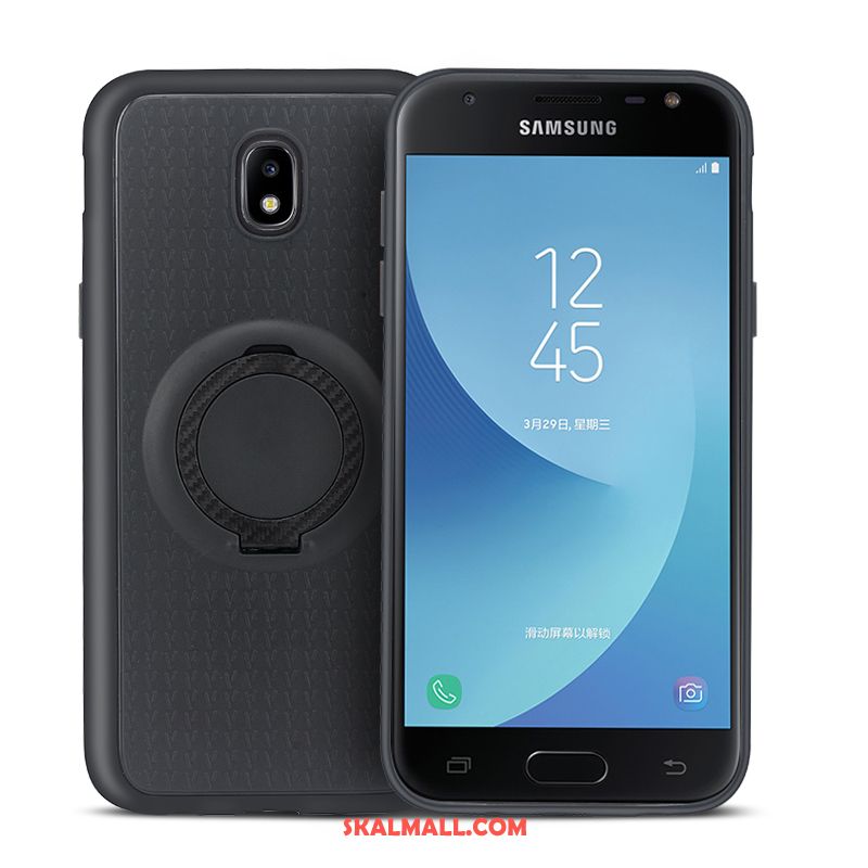 Samsung Galaxy J3 2017 Skal Ring Svart Glidskydds Stjärna Mjuk Billig