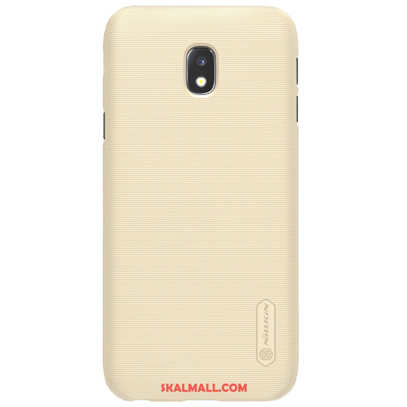 Samsung Galaxy J5 2017 Skal Guld Skydd Stjärna Vit Nubuck Fodral Billigt