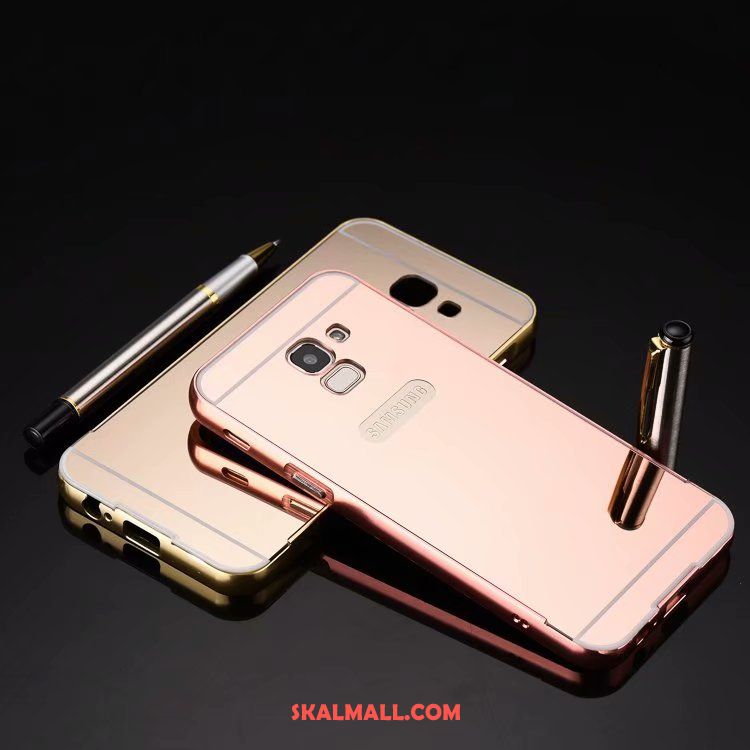 Samsung Galaxy J6 Skal Skydd Mobil Telefon Frame Metall Rosa Guld Fodral Rea