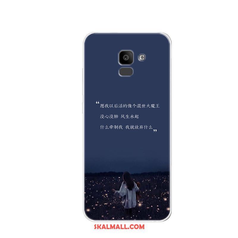 Samsung Galaxy J6 Skal Skydd Mobil Telefon Stjärna Kreativa Blå Fodral Billig
