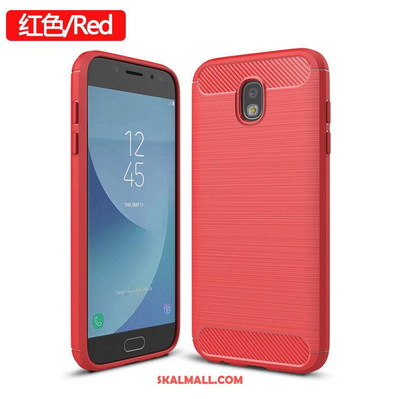 Samsung Galaxy J7 2017 Skal Fallskydd Nubuck Mjuk Mobil Telefon Röd Fodral Köpa