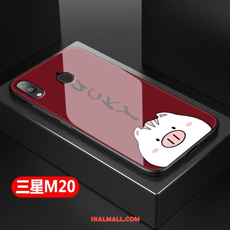 Samsung Galaxy M20 Skal Mjuk Röd Silikon Vacker Kreativa Fodral Online