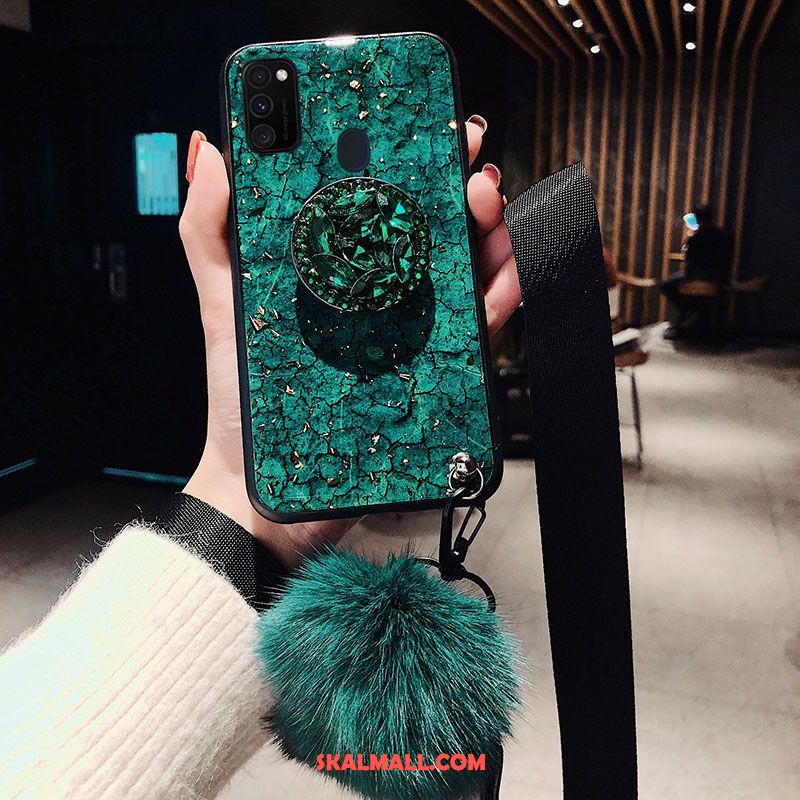 Samsung Galaxy M30s Skal Support Hängsmycken Fallskydd Grön All Inclusive Rea