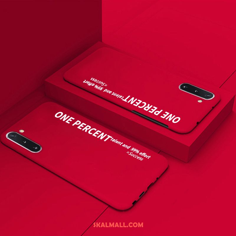 Samsung Galaxy Note 10 Skal Kreativa Slim Nubuck Röd Personlighet Fodral Online