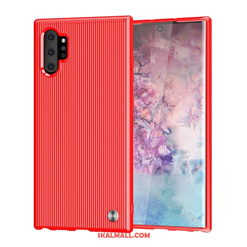 Samsung Galaxy Note 10+ Skal Silikon Mobil Telefon Mjuk Röd Stjärna Rea
