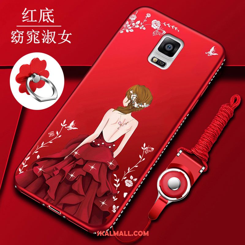 Samsung Galaxy Note 4 Skal Stjärna Mobil Telefon Silikon Röd Skydd Fodral Butik