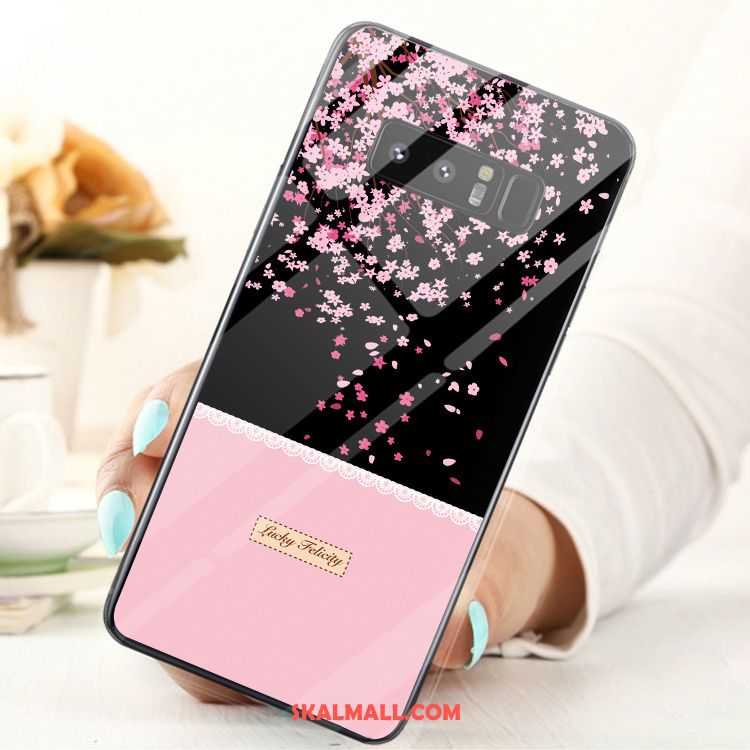 Samsung Galaxy Note 8 Skal Hemming Silikon Hård Rosa Mobil Telefon Rea