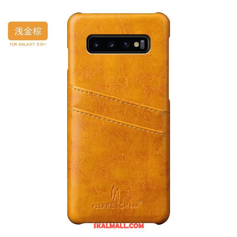 Samsung Galaxy S10+ Skal Vind Ny Enkel Läderfodral Högt Utbud Rea