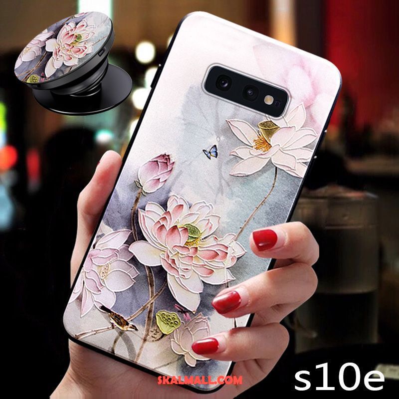 Samsung Galaxy S10e Skal Trend Varumärke Kinesisk Stil Ny Rosa Blommor Fodral Billiga