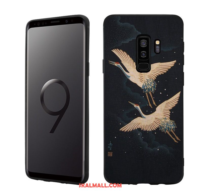 Samsung Galaxy S9+ Skal Stjärna Personlighet Tranor Vind Svart Rea