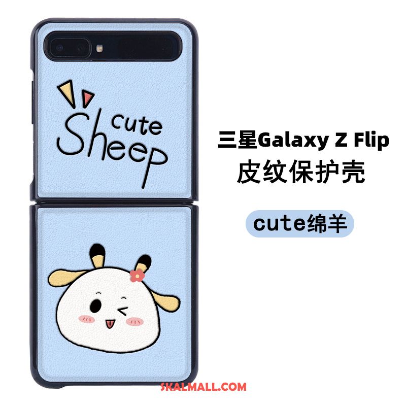 Samsung Z Flip Skal Mobil Telefon Lättnad Blå Skydd Mönster Köpa