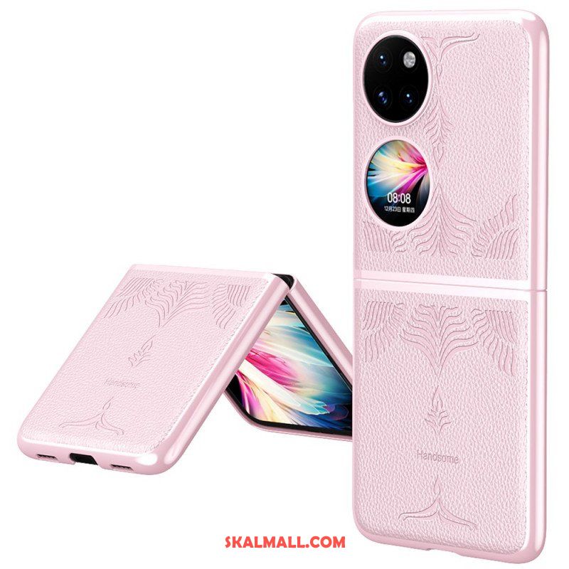Skal Huawei P50 Pocket Retro Blommigt Konstläder
