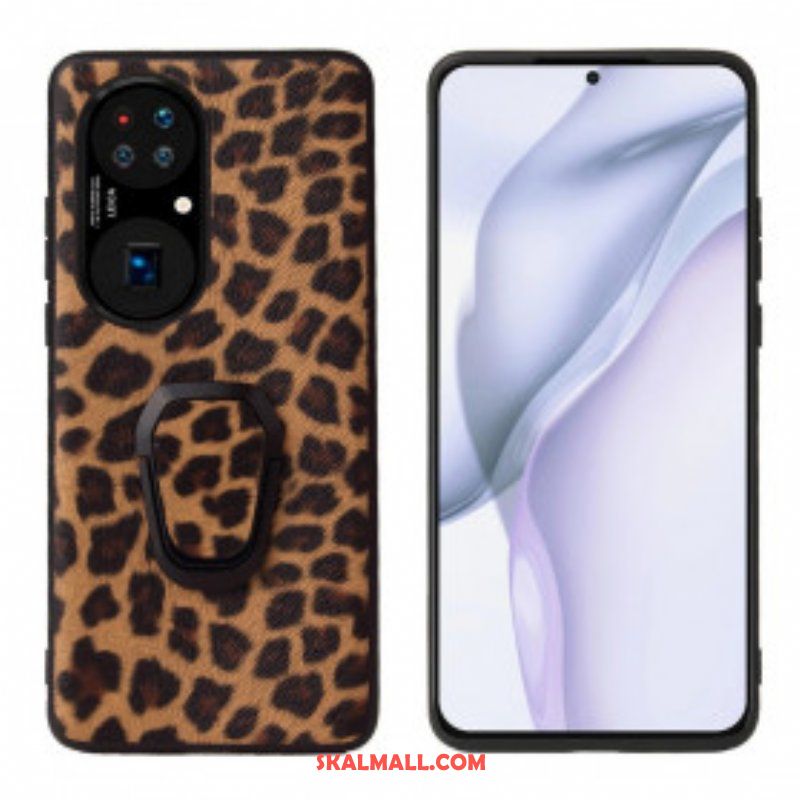 Skal Huawei P50 Ringstöd I Leopardstil