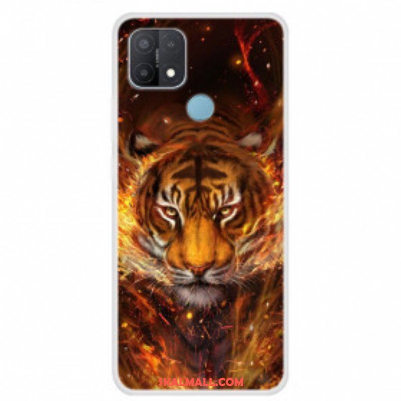 Skal Oppo A15 Eld Tiger