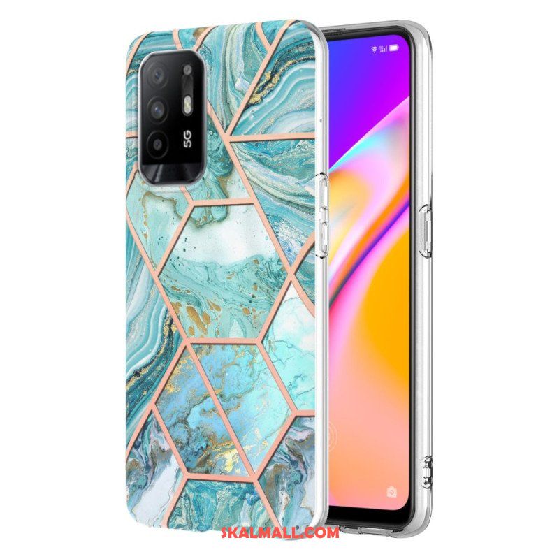 Skal Oppo A94 5G Flashig Geometrisk Marmor