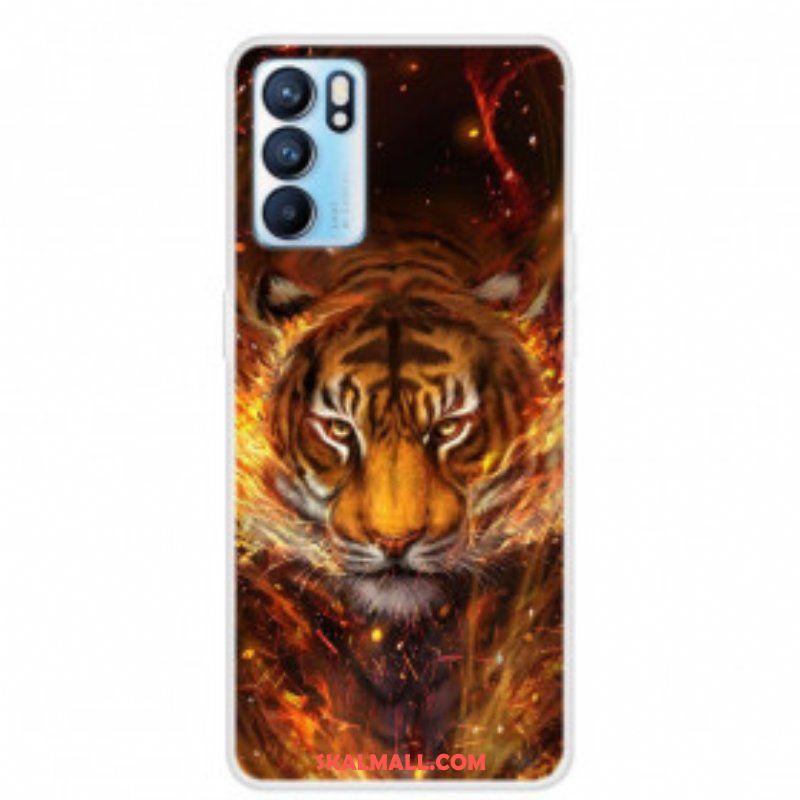 Skal Oppo Reno 6 5G Flexibel Tiger