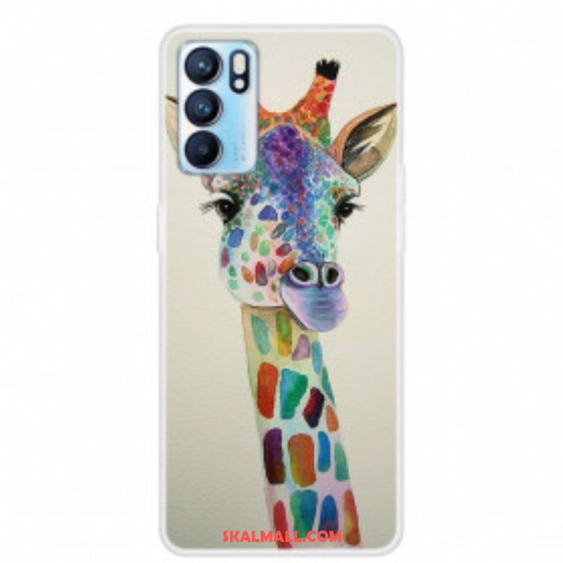 Skal Oppo Reno 6 5G Färgglad Giraff