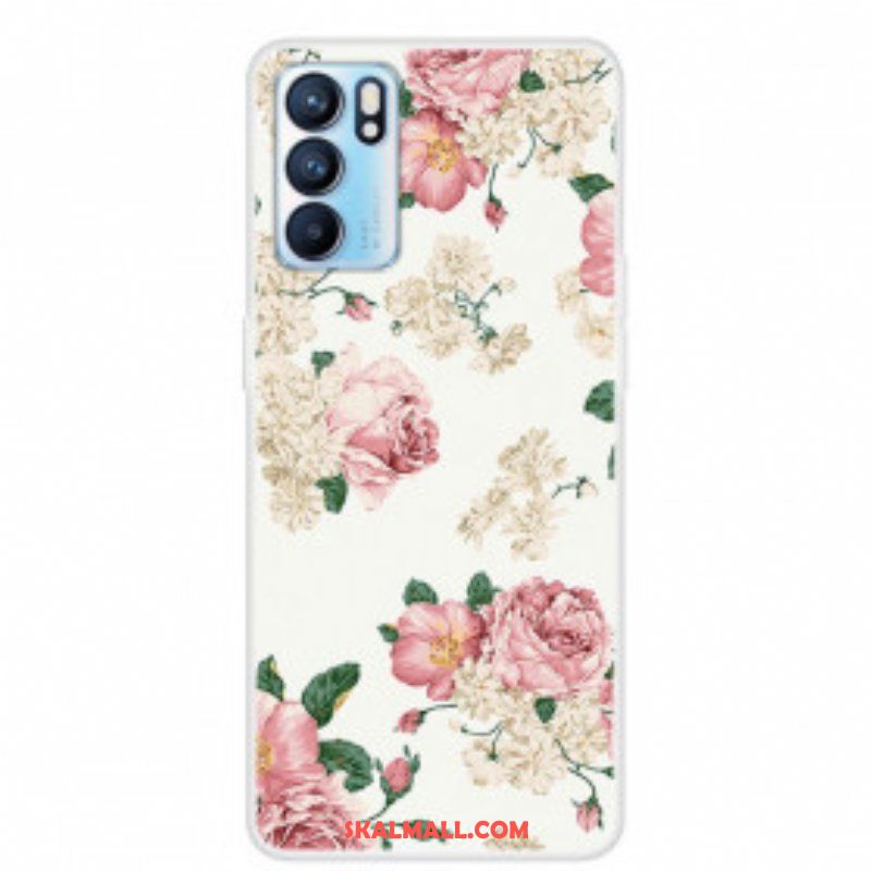 Skal Oppo Reno 6 5G Sömlösa Liberty Blommor