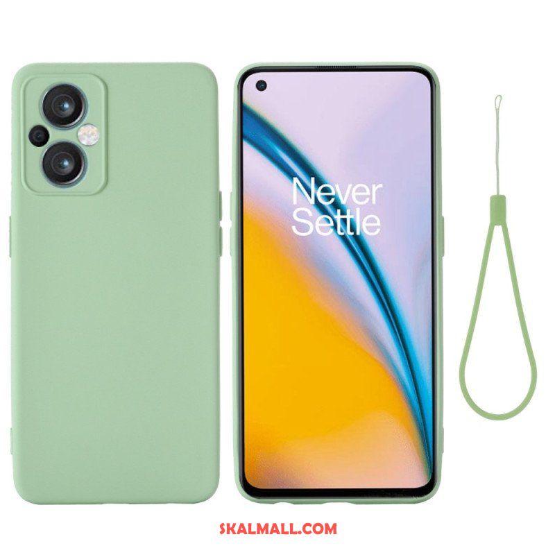 Skal Oppo Reno 8 Lite Med Kedjar Strappy Flytande Silikon