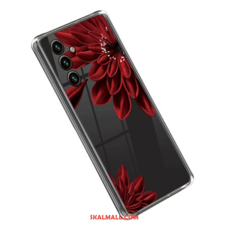 Skal Samsung Galaxy A14 / A14 5G Sömlös Röd Blomma