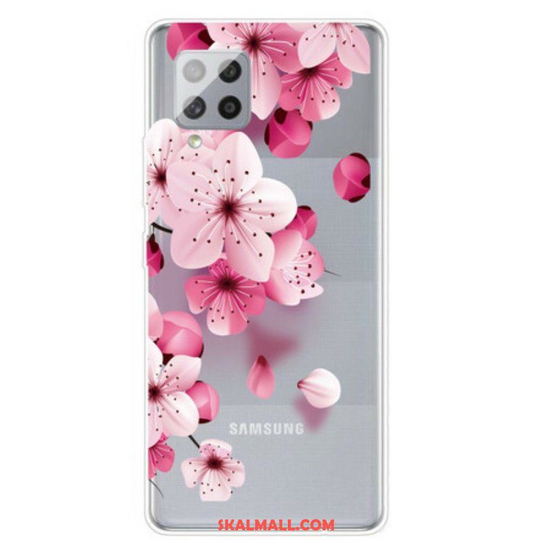 Skal Samsung Galaxy A42 5G Små Rosa Blommor