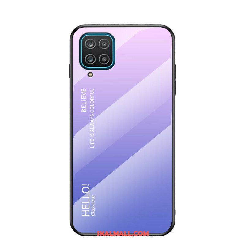 Skal Samsung Galaxy M12 / A12 Härdat Glas Hej