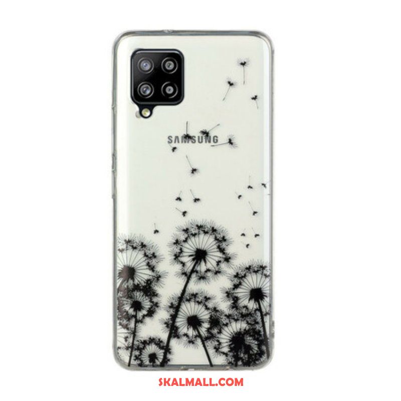 Skal Samsung Galaxy M12 / A12 Sömlösa Svarta Maskrosor